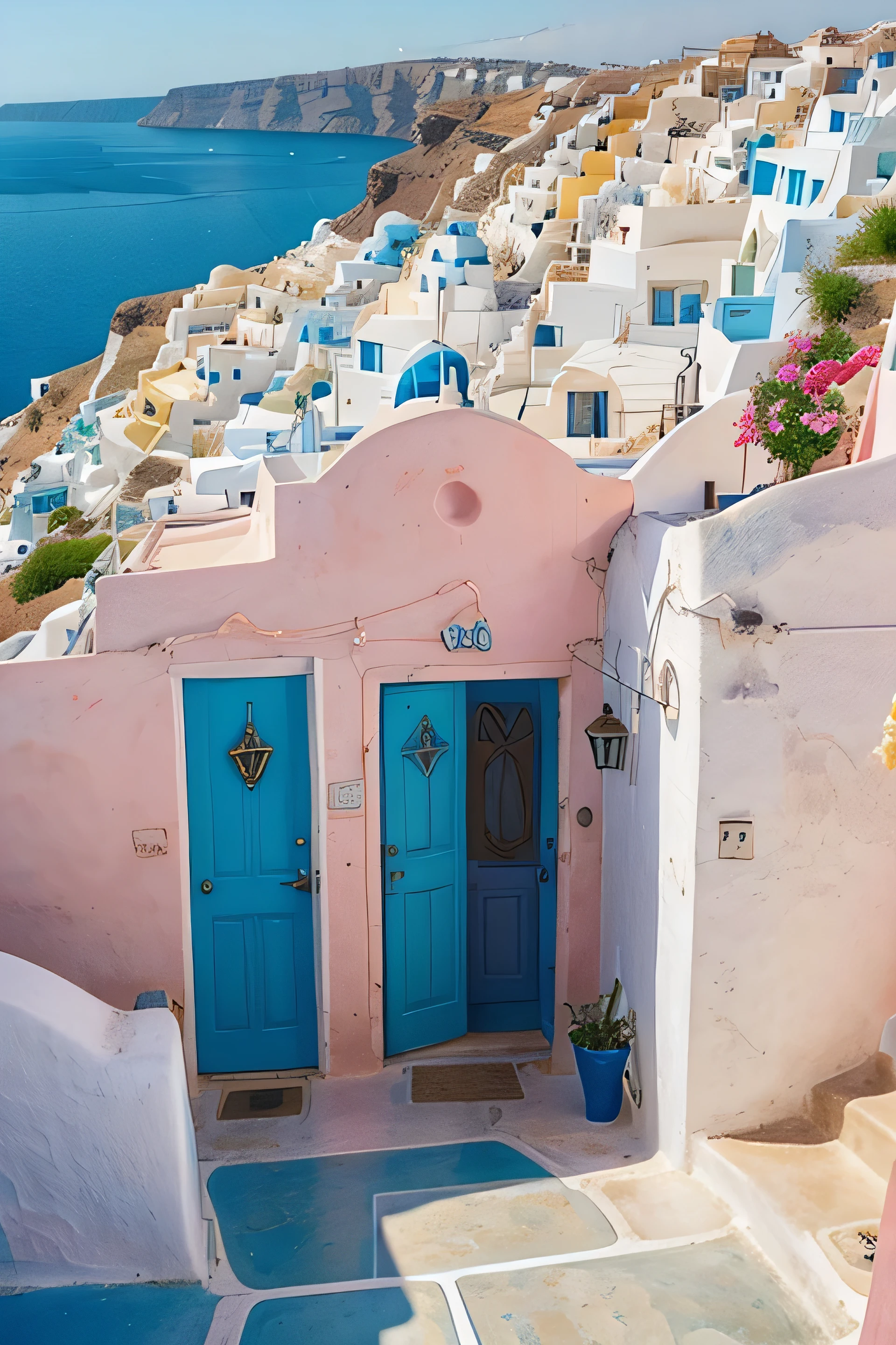 That sounds absolutely breathtaking! The vibrant pink against the white houses and that incredible blue sea... it's the quintessential Santorini image. I can practically feel the warm sun and gentle breeze just imagining it. You're making me want to book a flight to Greece right now! ✈️🇬🇷
Did you take a photo? I'd love to see it if you did! 🤩