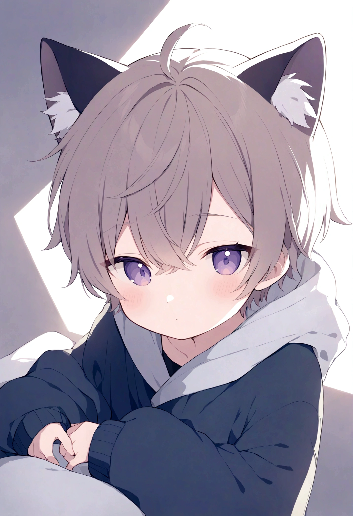 A cute **********, Shota, with cat ears