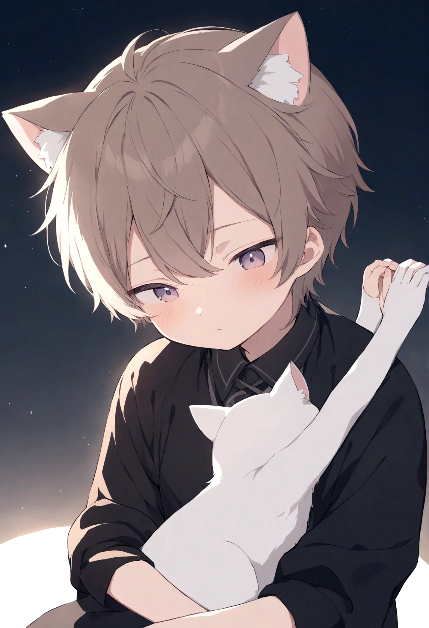 A cute **********, Shota, with cat ears