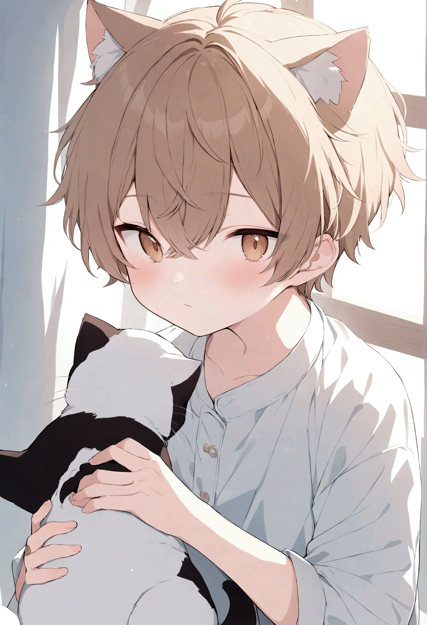 A cute **********, Shota, with cat ears