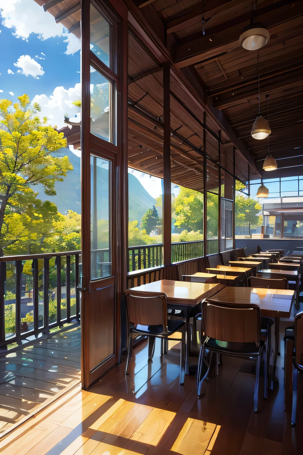 University cafeteria、Landscape only