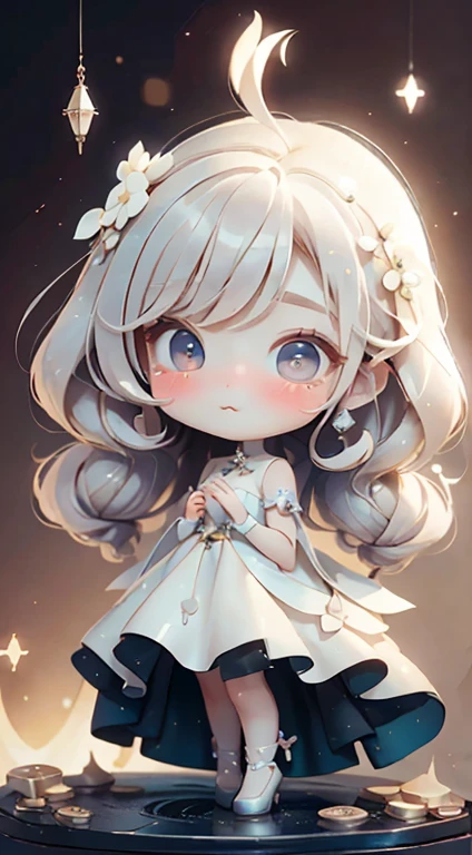 Chibi Girl、highest quality、Ultra delicate、Cute girl、Clean big eyes、Wink、Cute Dresses、Luxury Dresses