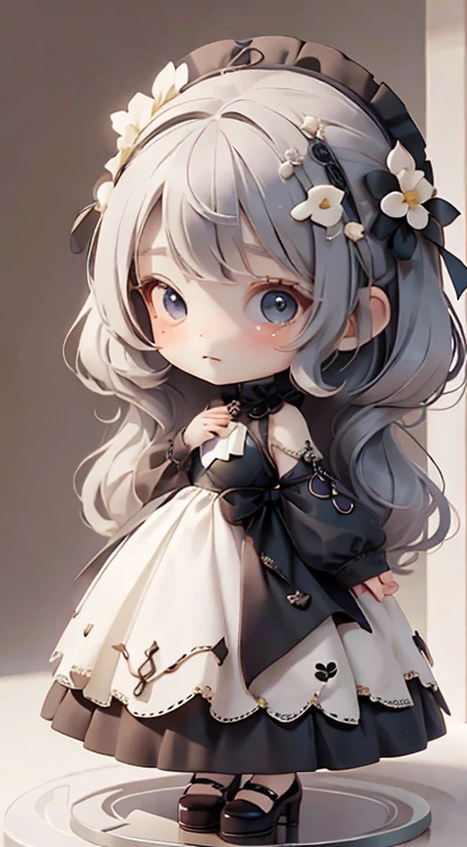 Chibi Girl、highest quality、Ultra delicate、Cute girl、Clean big eyes、Wink、Cute Dresses、Luxury Dresses、ta Dress、Frills、race