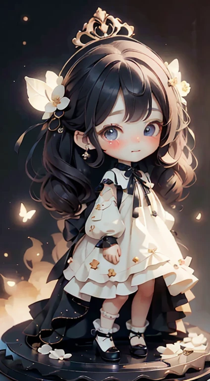 Chibi Girl、highest quality、Ultra delicate、Cute girl、Clean big eyes、Wink、Cute Dresses、Luxury Dresses、ta Dress、Frills、race