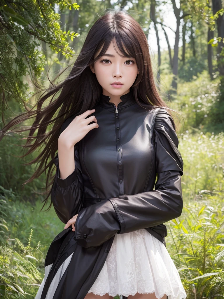 highest quality、8k Masterpiece、超A high resolution、(Photorealistic:1.3)、RAW Photos、1 girl、The black rider's jacket looks great against bare skin.、Denim pants、No bra、Silver charm on the ankle、Black boots、Silvery white super long hair、Long Hair、Glowing Skin、1 Cyberpunk Bike Rider、((Ultra-Realistic Details))、Portrait、Global Illumination、Shadow、Octane Rendering、8k、Super sharp、Beautiful breasts、metal、Cold colors、darkness、Very intricate details、Realistic Light、CGSoation Trend、Beautiful Eyes、Shining Eyes、To the camera、Neon Details、20age、Too beautiful face、Intelligence、Obscene、Sexy、Moe、smile、whole body、Healthy Body、Manhattan at night in the background、Helipad on a high-rise building、love、Charm、mischievous、More sexy、Hands on chest、Make your background more vibrant、Future、Angle to toes、Whiter skin、Standing posture、More realistic facial features、Retrospective、wide shot、full body、More realistic Japanese faces、Panoramic view of buildings、wild、Terminator