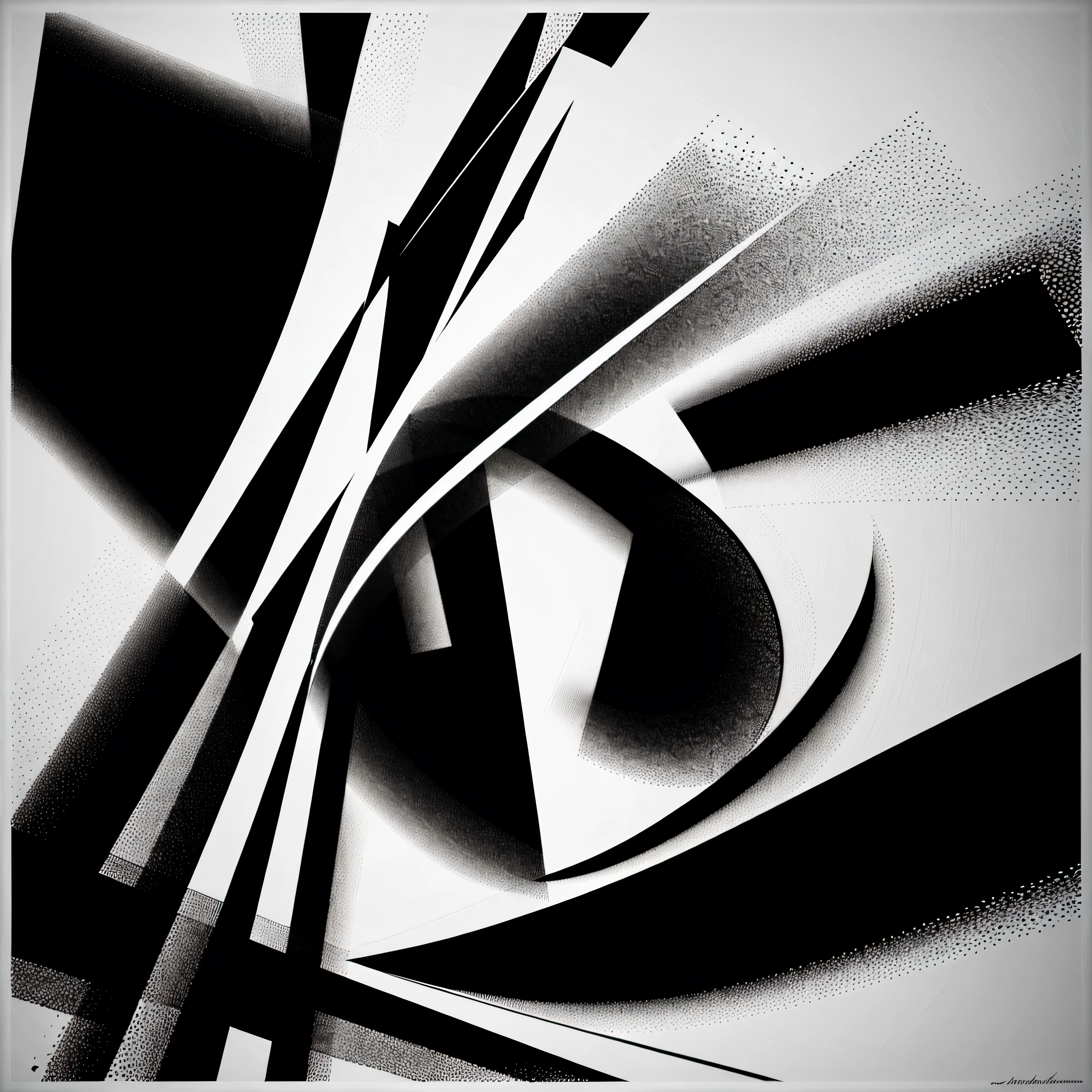 create an image for an artistic project called "Gli Impostori" black and white, abstract style