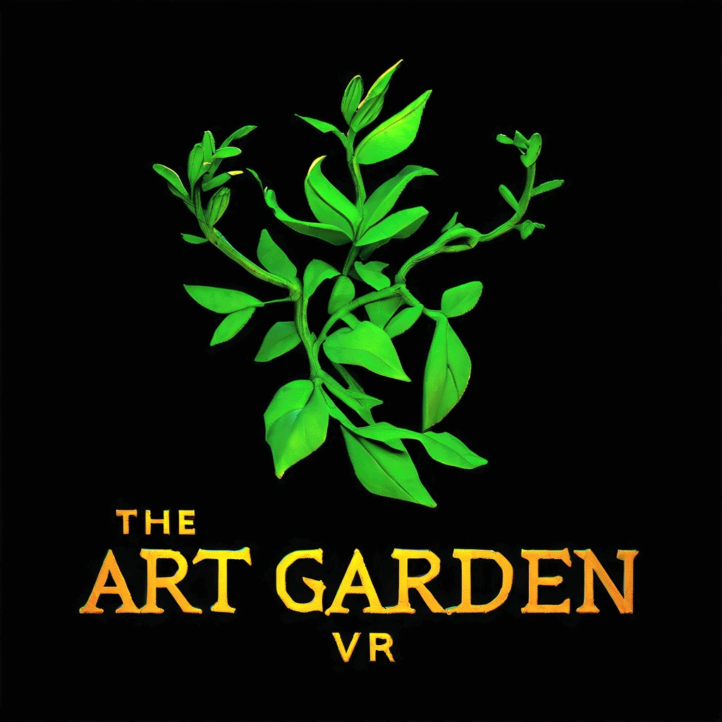 the art garden vr logo, 3 d ar vr art, logo art, album art, vr, r/art, r / art, r /art, art for the game, art render, Artstation, official artwork, as seen on artstation, artstation hq, in the garden, by Art Green, for hire 3d artist, vr game