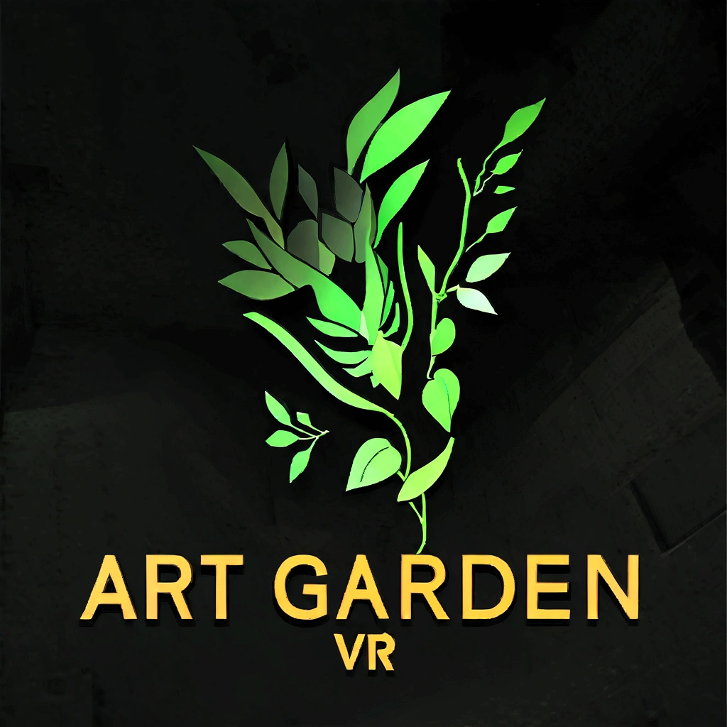 the art garden vr logo, 3 d ar vr art, logo art, album art, vr, r/art, r / art, r /art, art for the game, art render, Artstation, official artwork, as seen on artstation, artstation hq, in the garden, by Art Green, for hire 3d artist, vr game