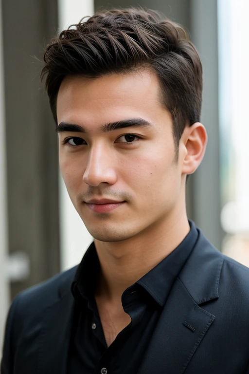 ((best quality)), ((masterpiece)), (detailed), male, medium build, profile LinkedIn photo
