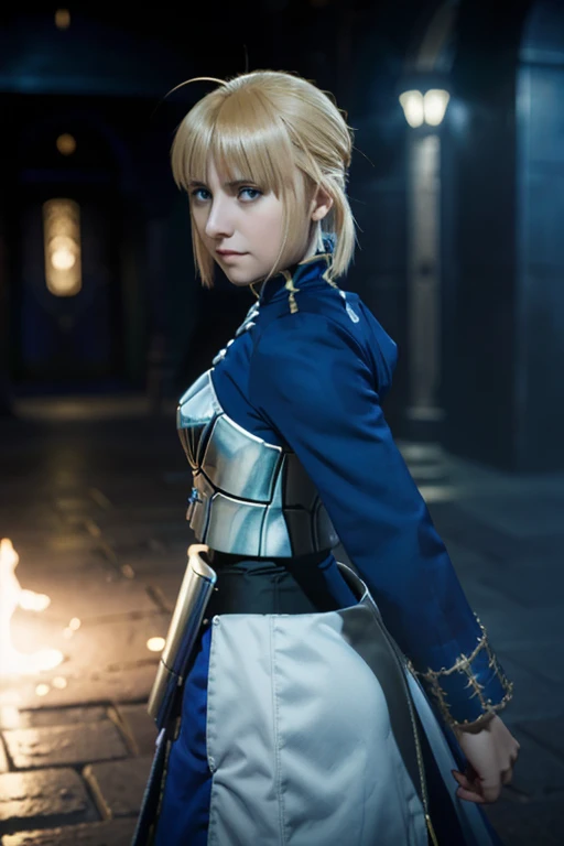 artoria pendragon ((fate stay night)), Ojos verdes, Cabello rubio, Cuerpo delgado y perfecto, ((ufotable)), Ojos realistas, Cuerpo completo,perfect ass