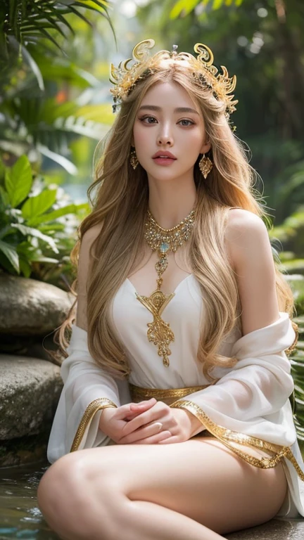 Super detailed,Realistic,goddess,Beautiful details in the eyes,Beautiful lip detail,flowing golden hair,Sparkling Decoration,Mysterious Aura,Otherworldly beauty,Graceful posture,Sacred Light,A powerful presence,Surroundings of Paradise,Bright colors,Fairytale atmosphere,Shining Sparkle,Calm expression,Transcendent Energy,Supreme Being,Mythical figures,Queen of Heaven,Strengthen your spirit,God Unleashed,壮大なgoddess,The Sacred Feminine,Unparalleled elegance, A commanding presence,Captivating Gaze,Magical atmosphere,Peaceful tranquility,Awe-inspiring brilliance,God&#39;s Grace,Majestic Power,Eternal Silence,Magical Charms,天のgoddess,Captivating beauty,Sublime perfection,Dreamy atmosphere,Captivating beauty,Heavenly Divinity