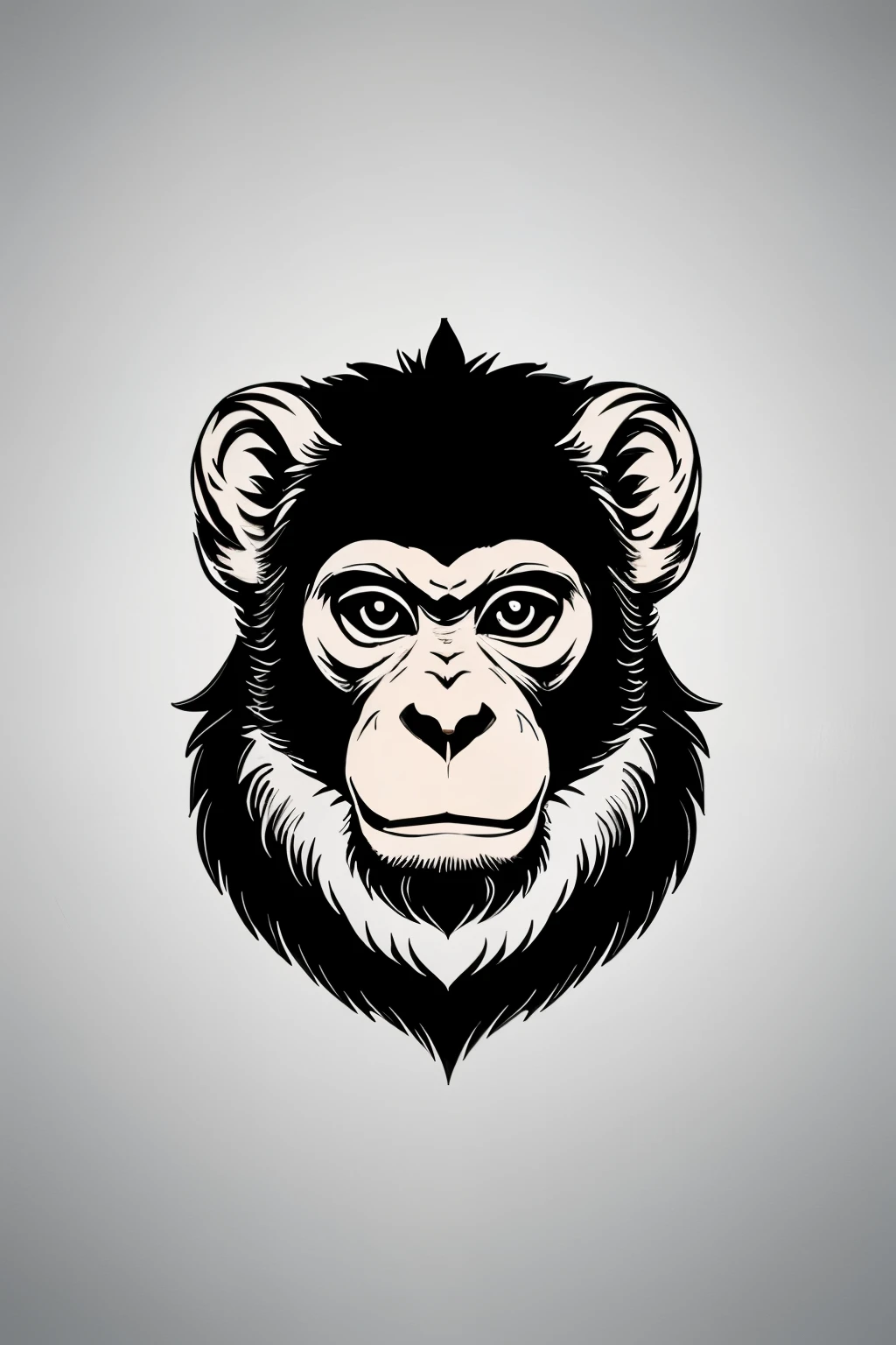 Tribal design logo monkey head only