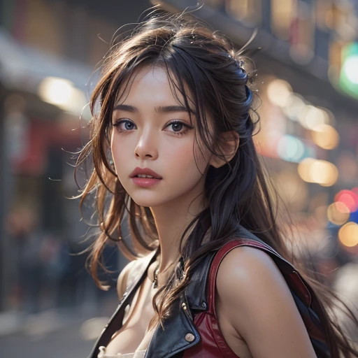 Riding a Harley Motorcycle、Running in the desert、Hair flow、 ((highest quality、masterpiece、8k、Best image quality、Ultra-high resolution、Award-winning works)、(Close-up of a woman'face:1.35)、(裸faceのクローズアップ:1.3)、(Accurate anatomy:1.1)、(Look at me and smile:1.1)、Shining fair skin with Ultra-high resolution、最も詳細なface、Ultra-high resolution detailed face、Ultra-high resolutionの髪の毛、(Ultra-high resolutionの煌めく瞳:1.1)、細部まで描かれた美しいface、(Blurred Background:1.1)、