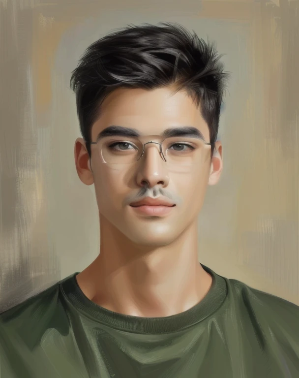 There was a man wearing glasses and a mustache sitting at the table., high quality vertical, Portrait NFT, cartoon digital painting, Portrait of digital illustration, digital portrait, Realistic digital drawing, digital art images, 2D portrait, Digital Cartoon Art, High-quality digital paintings, photorealistic, Stylish vertical style, Realistic art style, Realistic art style