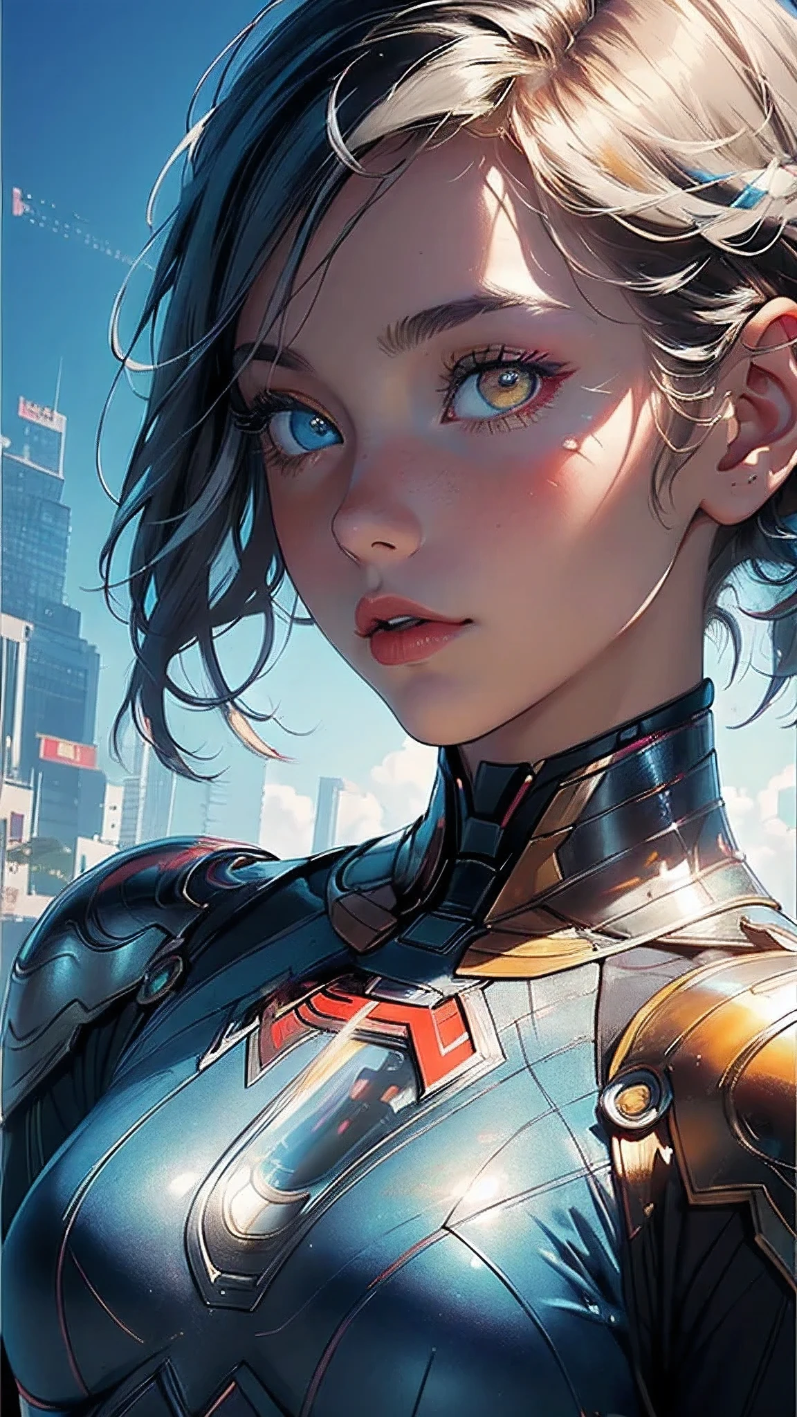 (((masterpiece, highest quality))),(((solo:1.2))),(((1girl:1.2))),(((cinematic movie poster))), (bauhaus),mid century modern,Perfect Lady,speech bubble,(((portfolio,Close-up))),(((various angle))),(((bust up))),(((highlight))),((((heterochromia))))(((perfect composition))),((gradient eyes)),sparkling,(((light leak))),(((superhero)))