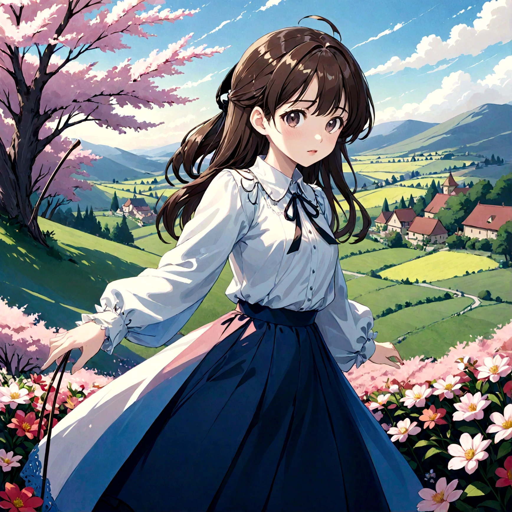 音無響子
Low - Angle、
Low - Angle、Long skirt、Hold down your skirt that is being blown up by the strong wind、Anime white panties in a strong wind、Crotch is visible
ローレグのパンツ、Color: White、
Crotch is visible、
、Lined、White lace lining、