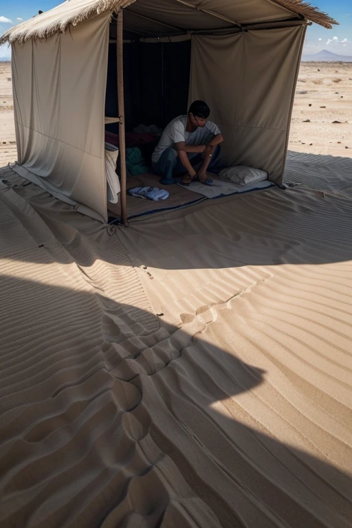 Certa vez, um homem estava perdido no deserto. He was already malnourished, desidratado e muito cansado. From afar he saw a small hut and went to it in the hope of finding someone to help him..