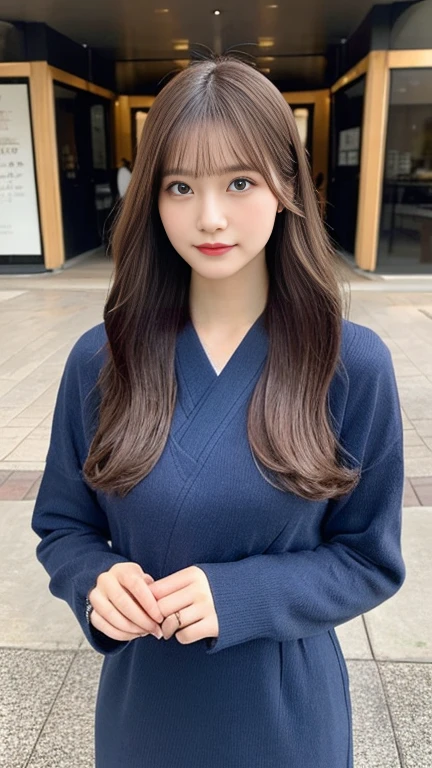 a beautiful japanese girl, intricate details, random hairstyle, (best quality,8k,ultra-detailed,hyper-realistic,photorealistic,masterpiece:1.3),extremely detailed face and eyes,long eyelashes,beautiful skin,flawless,natural lighting,cinematic composition,vibrant colors,stunning,A beautiful 27-year-old Japanese woman, with fair skin and a slender figure. She has large, almond-shaped brown eyes and long, straight black hair. Her facial features are delicate with a small, slightly upturned nose and full lips. She is dressed in a stylish yet modest outfit, perhaps a pastel-colored dress or a casual chic ensemble. She exudes a warm, gentle, and approachable demeanor, embodying traditional Japanese beauty and modern elegance.
