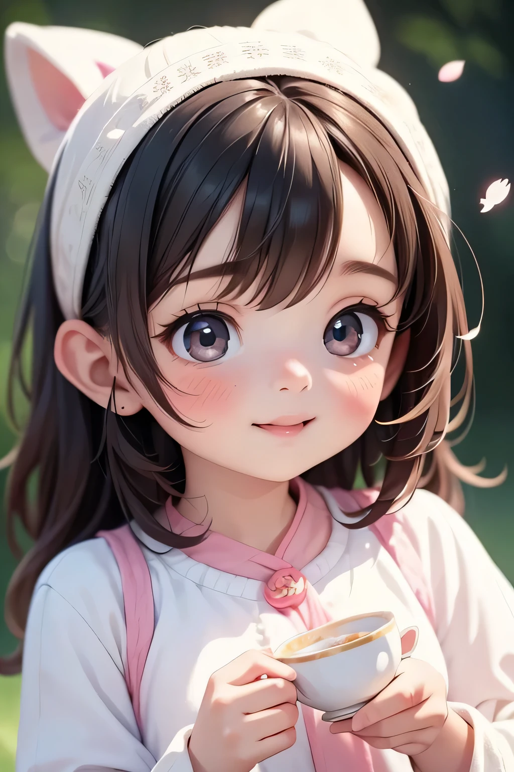 highest quality、High resolution、Detailed Background、(Detailed eyes:1.2)、Teenage beauty、(Highly detailed face:1.4)、
As the petals flutter、Let your smile bloom、Enjoy a tea party like a princess、
An elegant dance with swaying ribbons、I&#39;m captivated by her cute behavior、
Eating snacks while chatting、A heartwarming moment、Precious memories、
It&#39;s like a dream、Sparkling Eyes、Endless fun times、
Hair that clings to fluffy clothes、I&#39;m fascinated by the adorable appearance、
Every single one of her movements is so cute、A feeling of longing wells up inside me、
I want to be surrounded by your gentle smile、Irreplaceable moments of happiness、
Her innocent expression is somehow angelic、I&#39;m sure everyone will be enthralled by it.