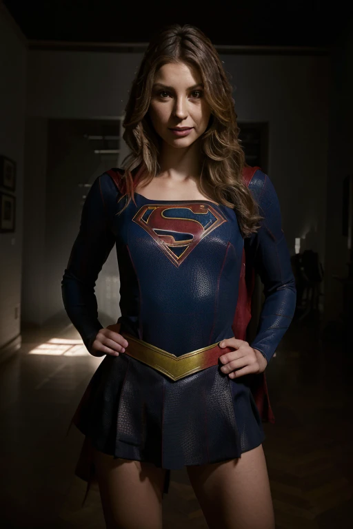 Portrait of Supergirl, gorgeous, dynamic pose, highly detailed, perfect composition, UHD, intricate