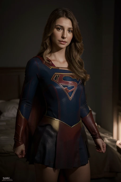 Portrait of Supergirl, gorgeous, dynamic pose, highly detailed, perfect composition, UHD, intricate