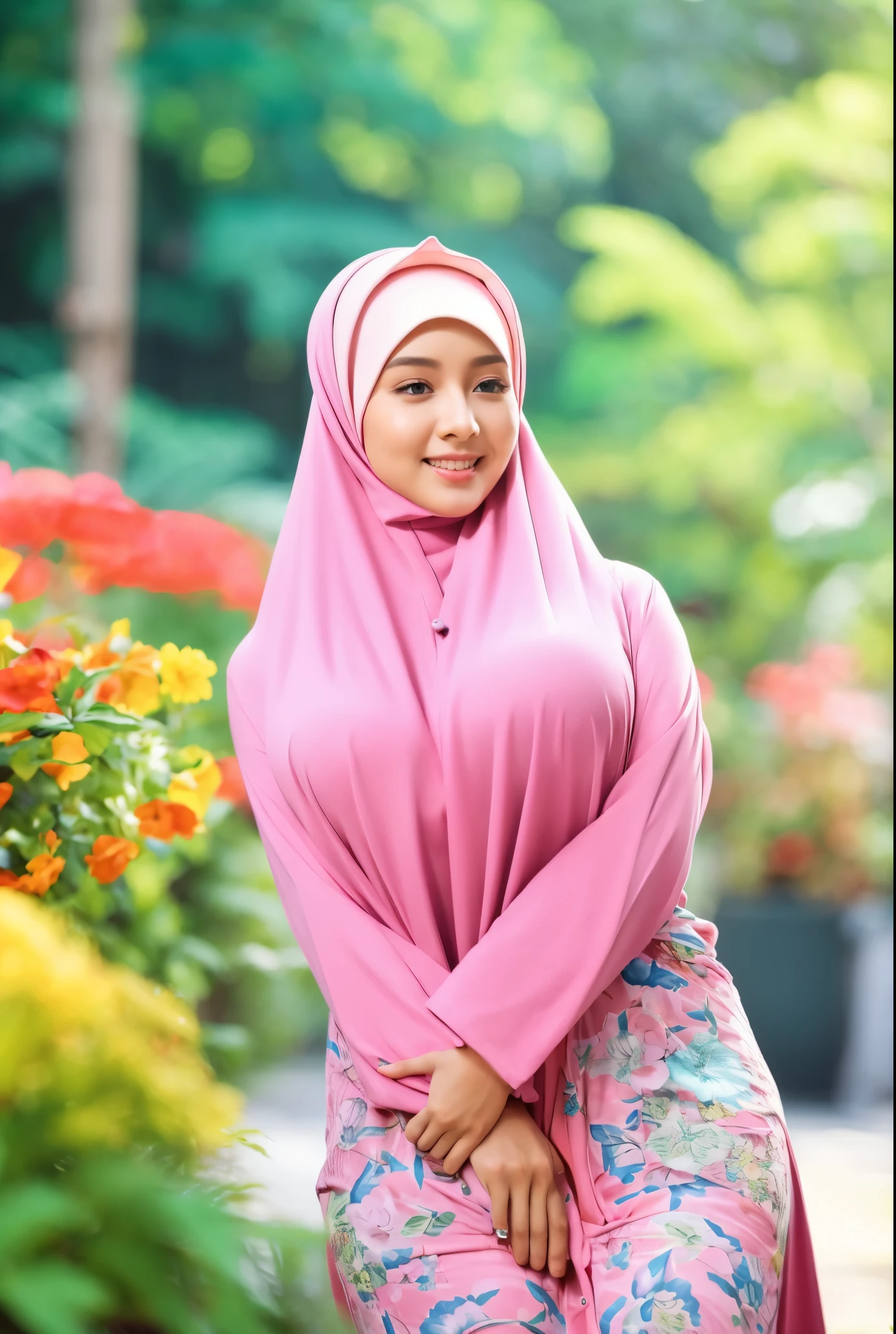 Hijab big breast realistic