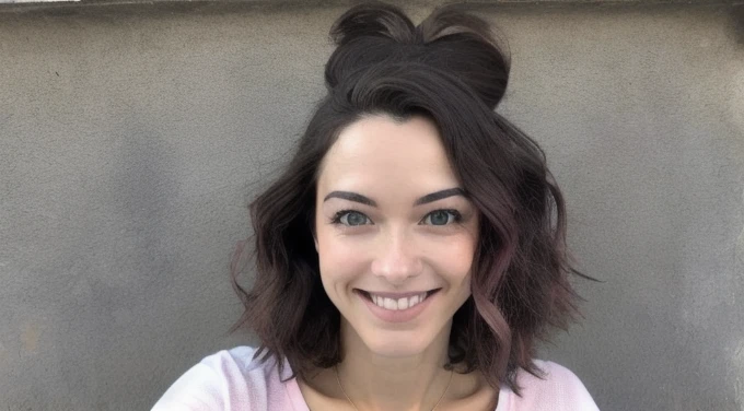 estilo de esqui, 1 garota, Sozinho, cabelo rosa, Orelhas de animais, olhos azuis, asas, olhando para o espectador, franja, cabelo curto, arco, colarinho de marinheiro, white colarinho de marinheiro, hair arco, pink arco, boca fechada, camisa, white camisa, Orelhas de urso, corte bob, mini asas, retrato, detached asas, inventar, tronco, cidade ao fundo