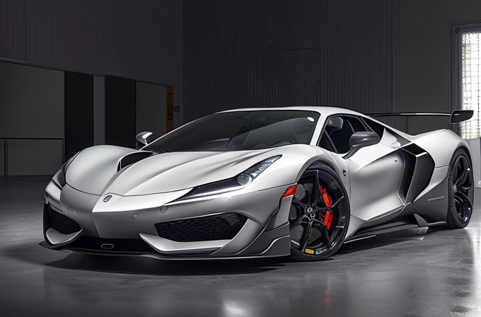 zeekars, photorealistic shot of a supercar, rivets, industrial design, hyperfuturistic, masterpiece, immersive background