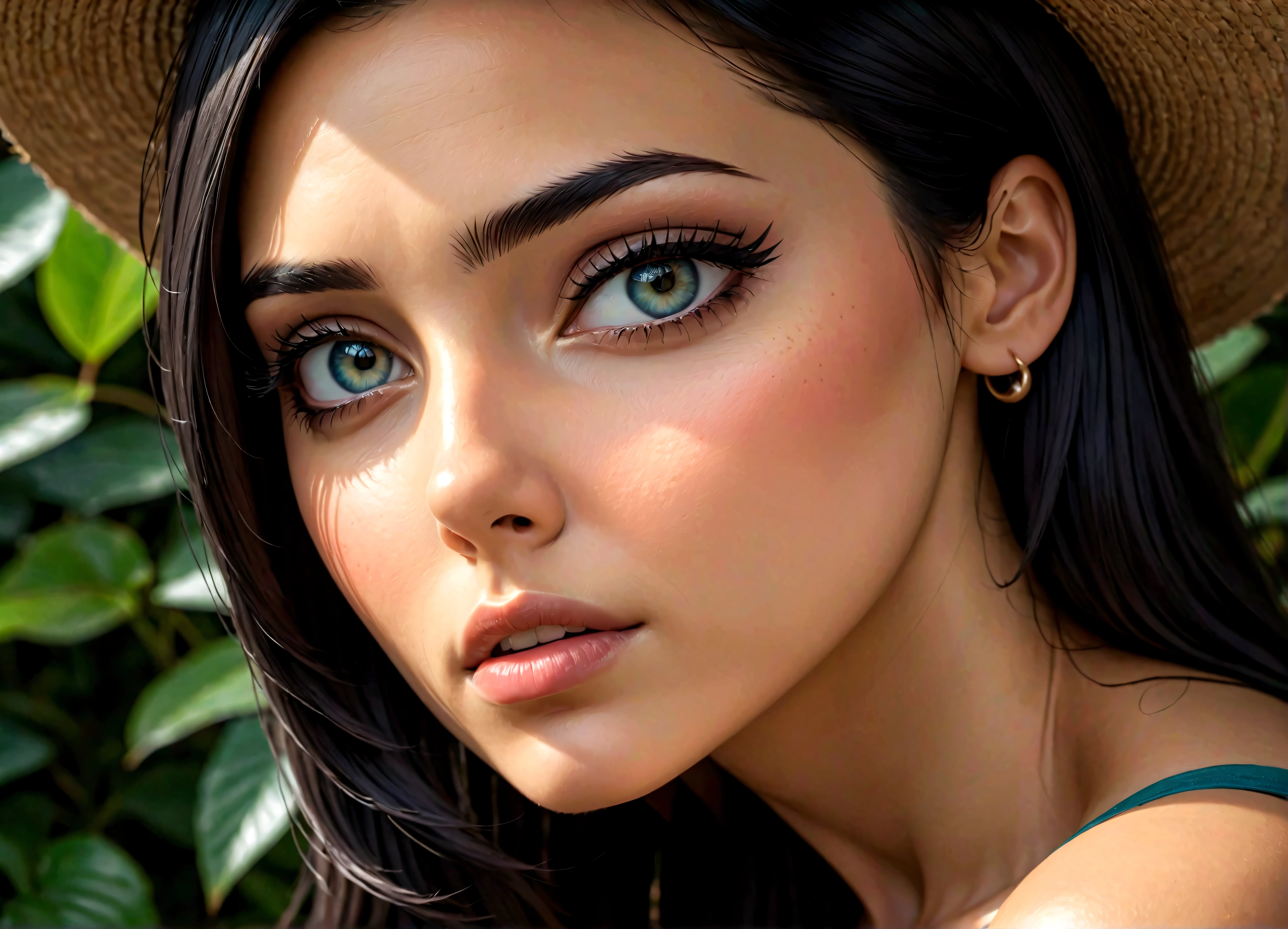 1 garota super linda,  (one piece), one piece, cobriu seios gigantescos, lindos olhos detalhados, beautiful detailed lips, rosto extremamente detalhado, long eyelashes, realista, photorealista, photo-realista:1.37, (melhor qualidade, 4k, 8K, high resolution, Obra de arte:1.2), ultra-detalhado, HDR, UHD, studio lighting, Pintura ultrafina, sharp focus, physically based rendering, extreme detailed description, Profissional, cores vivas, Bokeh, pintura digital, altamente detalhado, detalhes intrincados, elegante, gracioso, sereno, soft lighting, Paleta de cores quentes