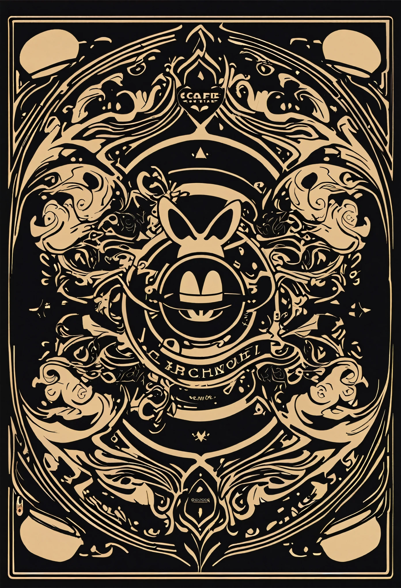 mouse cafe, logo, vector, line art, design, inspiration, straight, symmetry