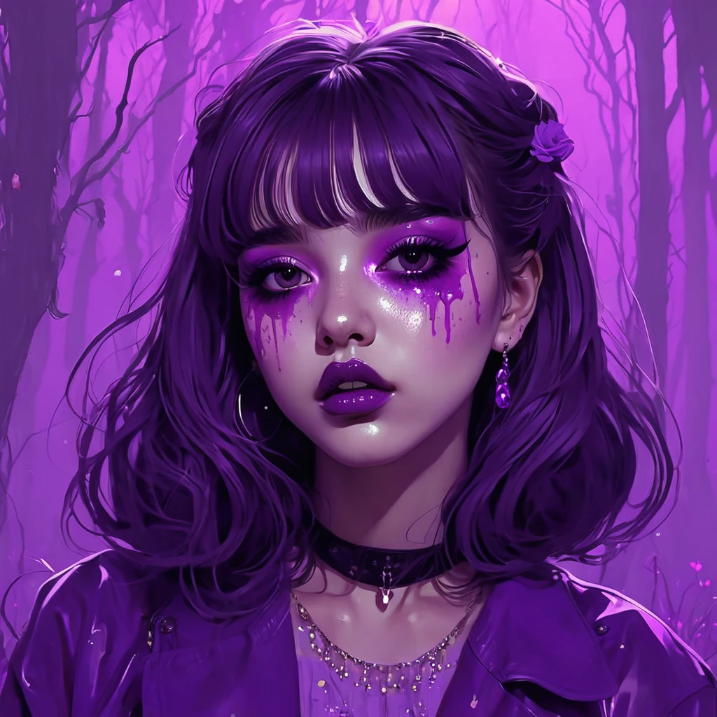 Laeraje in horror  purple aesthetic art style art style Cute