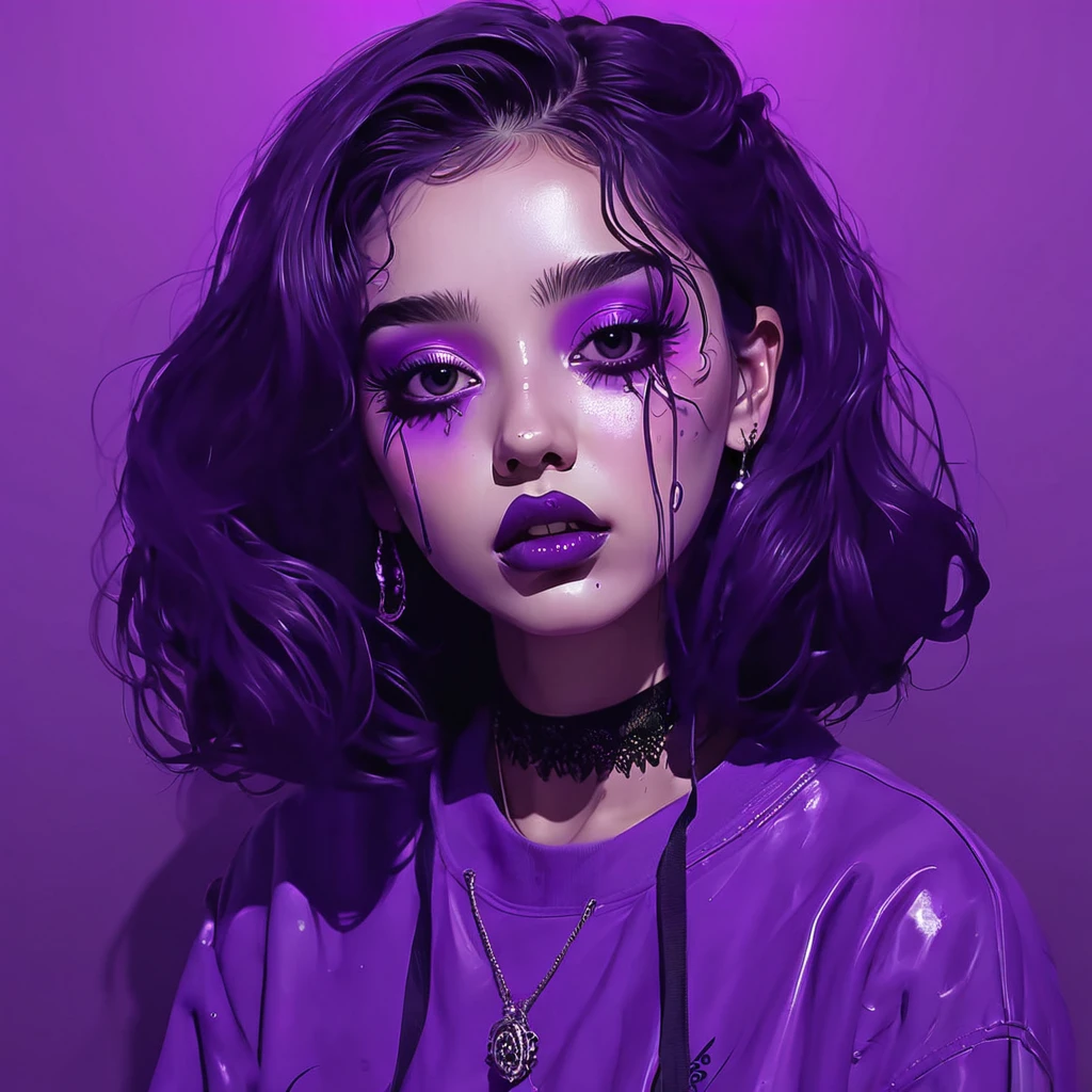Laeraje in horror purple aesthetic art style art style Cute