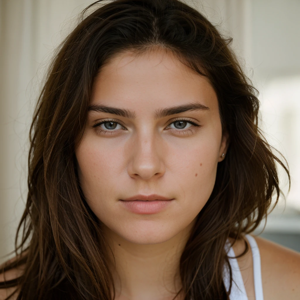 Photo brute, une photo de portrait d'une femme vêtue d' haut du corps, nuit, jardin , (highly detailed skin: 1.2), 8K UHD, DSLR, soft lighting, High quality, grain de film, Fujifilm XT3