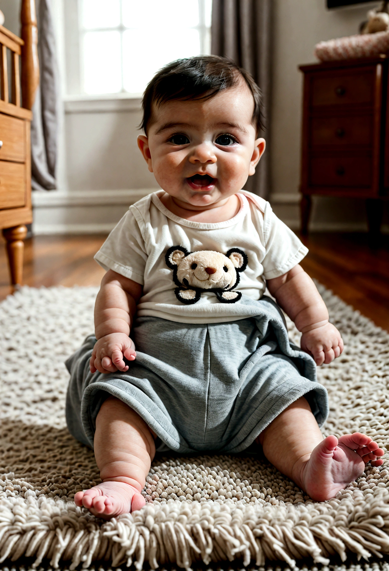 smile boy, sit, threll body