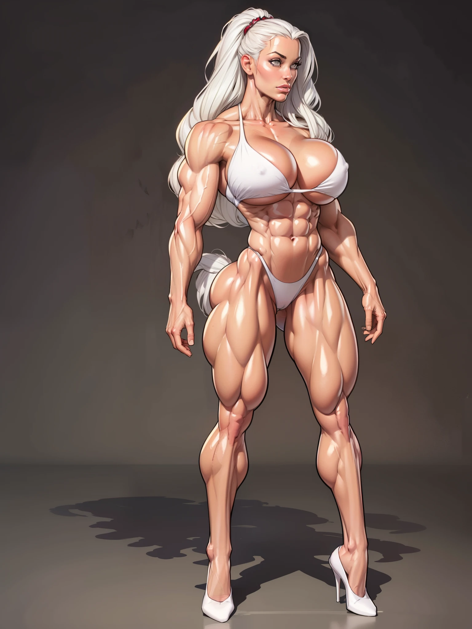 ((full view:1.4)) masterpiece, ((Thepit Style:1.4)), Drawing of a female sorcerer, (pale skin:1.2), Muscular body, Feminine, ((giant breasts:1.3)), Ven, Beautiful face, full lips, slim face, high cheekbones, Muscular, in the art style of mohrbacher, In the style of Peter Morbacher, (((accurate anatomy))), ((narrow waist)), (((Huge breasts))), ((long legs)), ((Massive Female Bodybuilder)), ((((Muscular Legs)))), ((((Huge Muscles)))), thin body, thin legs, (wearing translucent white micro-bikini:1.0)