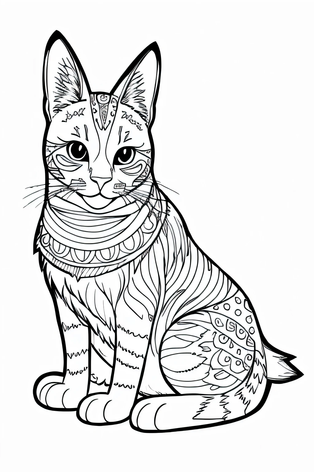 cuite animal line art coloring book