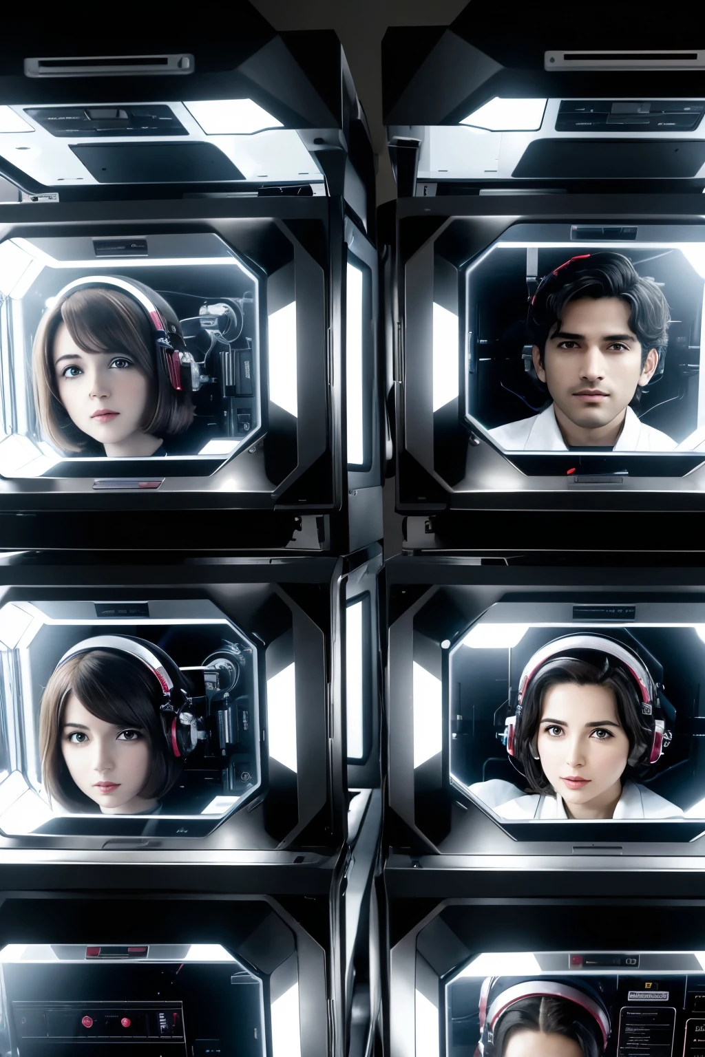 ((melhor qualidade)), ((anime)) ((quadrinhos)), (detalhado), Rosalind Franklin in a futuristic laboratory, surrounded by advanced scientific equipment.