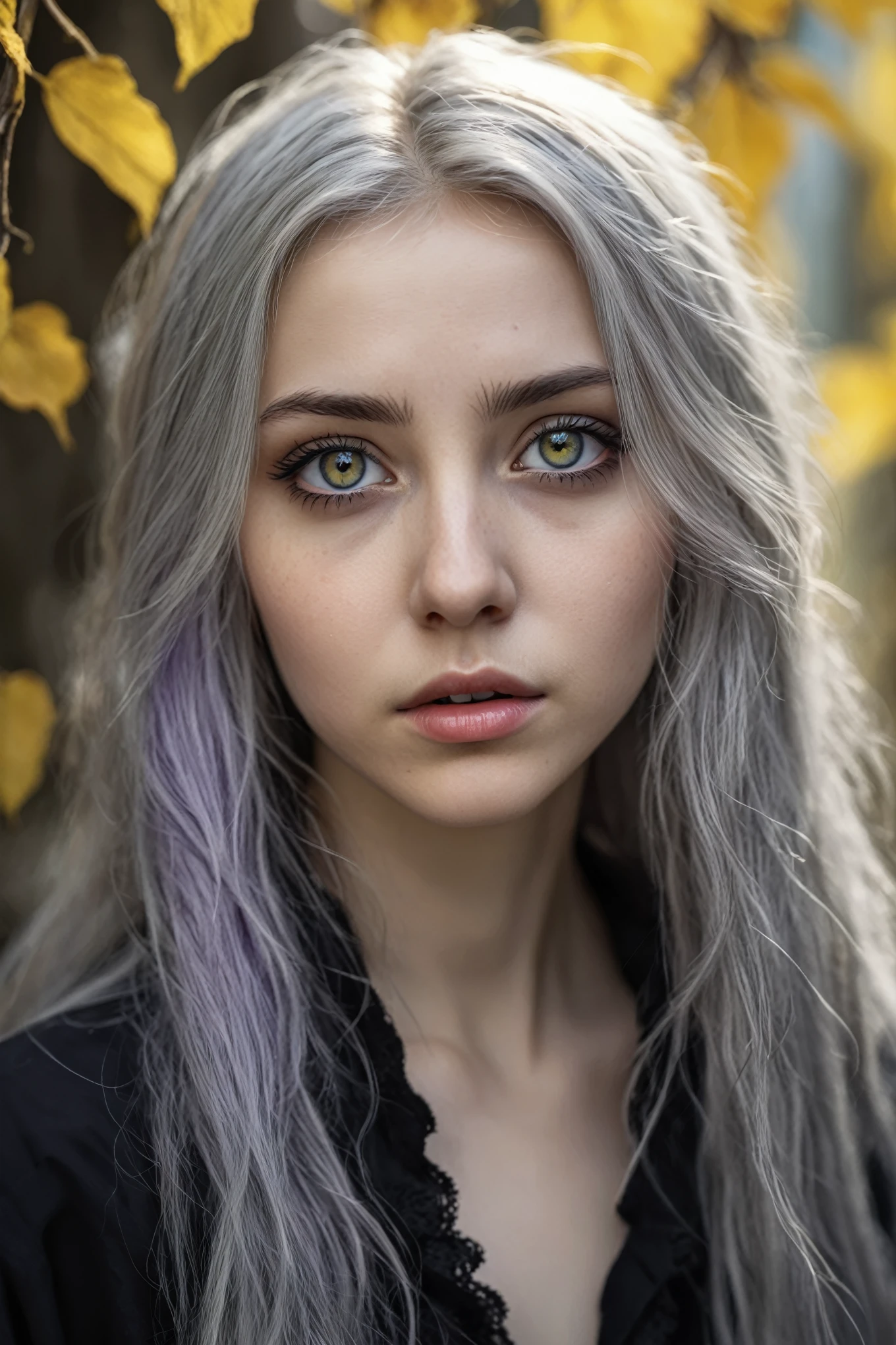 full body length shot, best quality, ultra detailed,ultra detailed eyes,cute girl,13 years old,violet eyes,silver hair, very long hair,wariza,pale skin,closed mouth,sad,flat chest,pubis hairy,despair,gothic,absolutely nude,
dark yellow vines,leaves,vines tree,dawn light,violet,heavy Monochrome,depth of field,irish chinesse,prime colors,urban,extremely detailed,masterpiece,intricate details,faded,eyes extremely detailed, high detailed eyes,4k resolution,RAW, Nikon Z9,scary village,stalker,pretty face,intricate details,realistic humid skin,extremely intricate details,anatomically correct, eyes extremely detailed, high detailed eyes,High contrast,Ultra HD,Retina,HDR,photo,photorealism,Masterpiece, natural skin textures, hyper realism,hyper detailed,High contrast,Realism,Ultra Detailed,irina yermolova, close full body shot,32K resolution,Nikon Z9