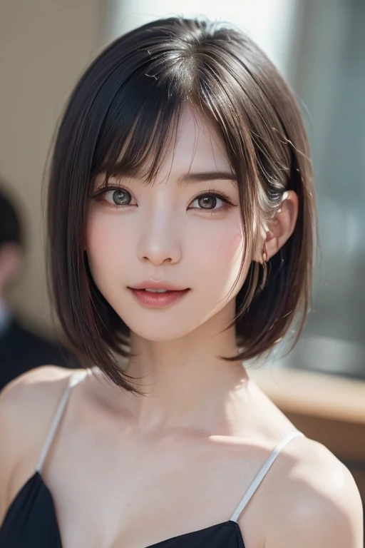 (SFW:1.8、masterpiece, 最高quality),photorealistic realism, 32k, quality, (非常に不条理なquality, Very detailedな詳細, Super Resolution, Crisp and sharp focus, Not blurry, Realisticな茶色_eye), ((Perfect darkness_eyehadows:1.45)), (Very detailed, Beautiful little nose:1.2), (Perfect composition), (Upper Bodyショット), (彼女のFace close-up), Beautiful cheekbones, double eyelid, Digital SLR, 最高qualityのソフト照明,(1 girl, alone, hyper Realistic, Realistic,Realistic, Looking at the audience, 明るい青緑色のeye:1.4,Brunette Short Bob Hair with highly detailed shiny hair, Very delicate and beautiful brightly colored clothing:1.4, Lepangas:1.4), Mouth closed, Upper Body、big chest eye、eyelash、{Hugeな|big chest|Hugeなな|Mega} whole :2, chestの谷間:2、(((Beautiful and cute bangs:2、Jet Black Hair:2、eyeにハイライトを加える:1.4、big chest eye、Short Bob Hair、Glowing Skin:1.4、Looking at the audience、She is very 美しい and cute、Show me your ears、Beautiful long neck、smile、Please laugh、Bangs and beautiful teeth)))、Ideal body type、((school uniform、uniform, blazer、School teacher、Background in front of the school gate、Beautiful cherry blossom tree background))、Beautiful long neck:1.4、(({Huge|big|Hugeな|Mega} chest, chestの谷間:2))、(((Portraiture:2、Face close-up:2、chestのクローズアップ:2)))、((Transparency、clear、Transparent beauty、Gloss))、Perfect Anatomy、((縦長のPortraiture, Attractive woman))