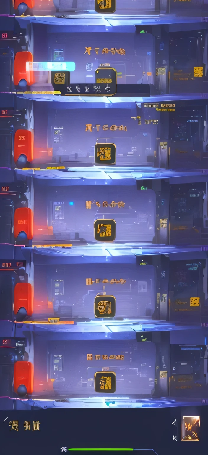 Screenshots containing a large number of items, Game User Interface, game interface, User Interface Cards, game screen, Game User Interface asset design, PC games with UI, Capability Image, mobile game style, Magical weapons display, Game image, mobile game, Screenshots, Wang Chen, Cyberpunk 2077 style, in the game