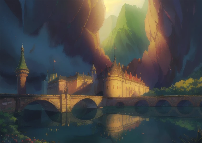 (masterpiece), (best quality), 4k,HDR,scenery,castle,city moat,Cinematic Light
(immersive atmosphere, chiaroscuro_1.5,bright light:1.1,soft light:1.1),day light