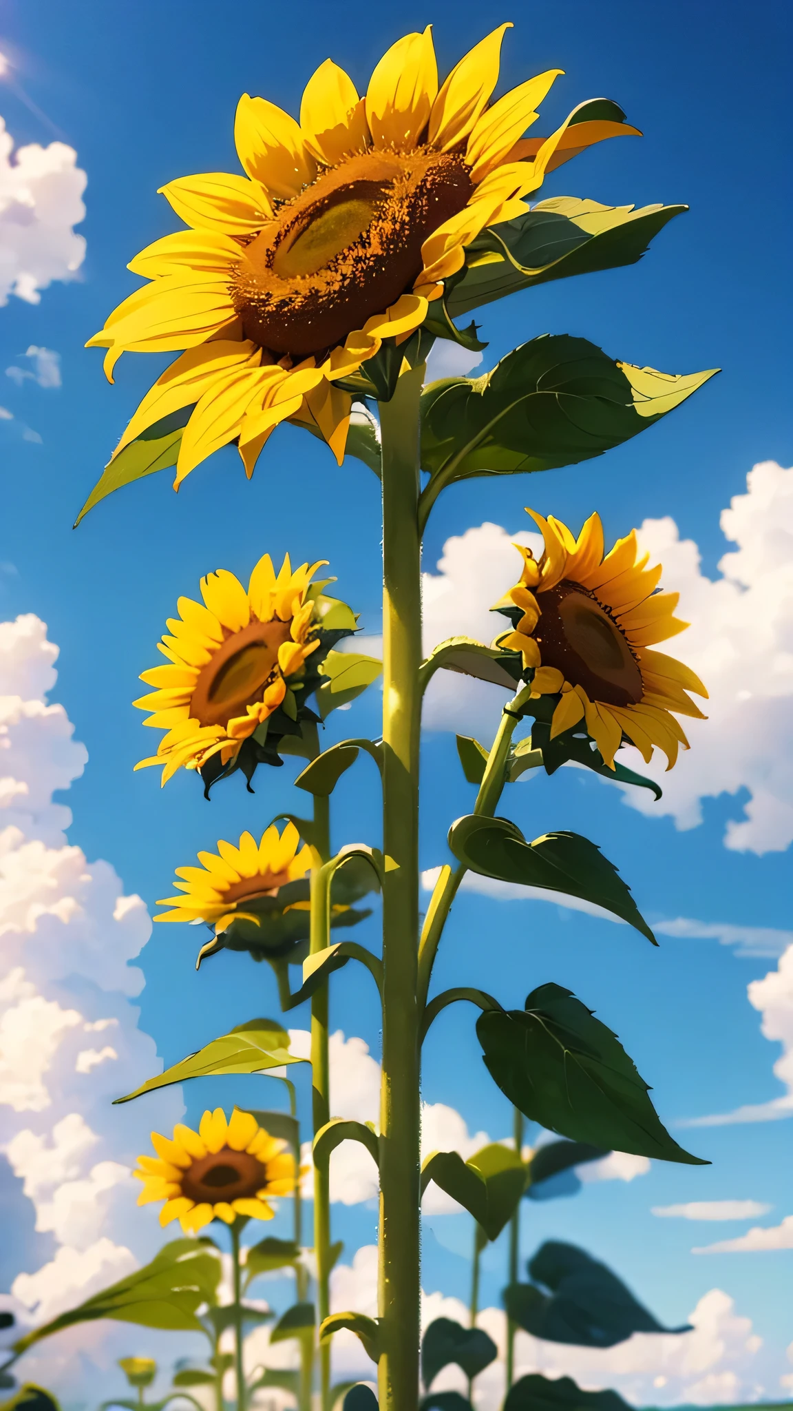 Beautiful yellow sunflower, 4k HD