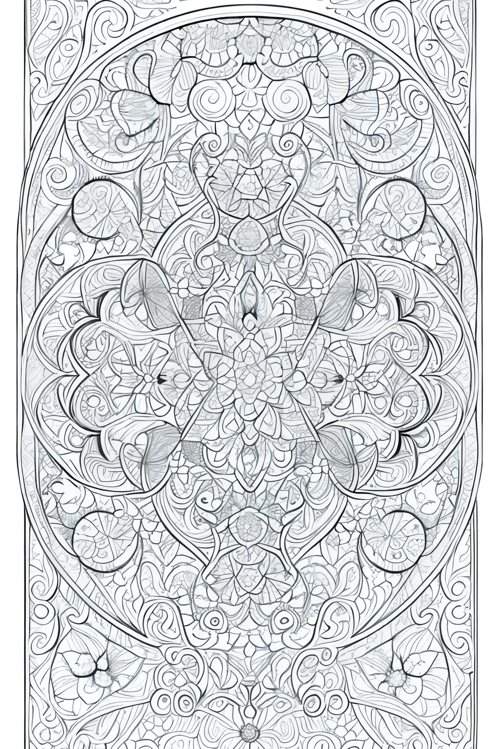 (Masterpiece, High-Quality Detail)
Title: Captivating Mandala Line Art for Coloring - Adult Coloring Book Style

Description:
Experience the mesmerizing intricacy of this Mandala image, meticulously crafted for adults seeking a tranquil and creative endeavor. This no-background line art for coloring is an exquisite addition to any coloring book, featuring cool coloring pages that capture the captivating allure of the Mandala design. Delve into the enchanting world of Mandalas, with its delicate patterns, intricate details, and vivid colors, all rendered in the form of vector lines that embody the art book style.
