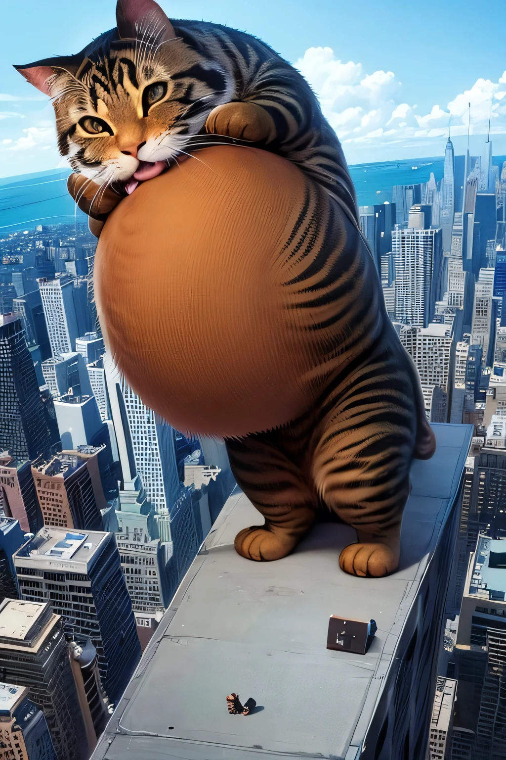 Giant cat attacks New York