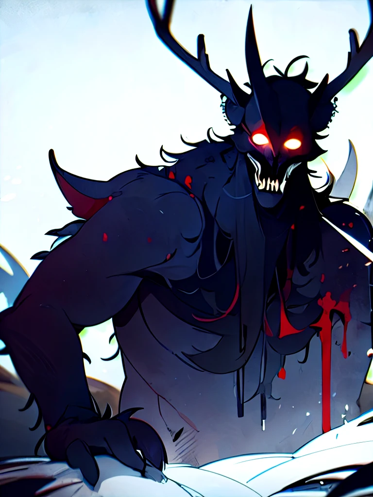Black monster, Wendigo, deer