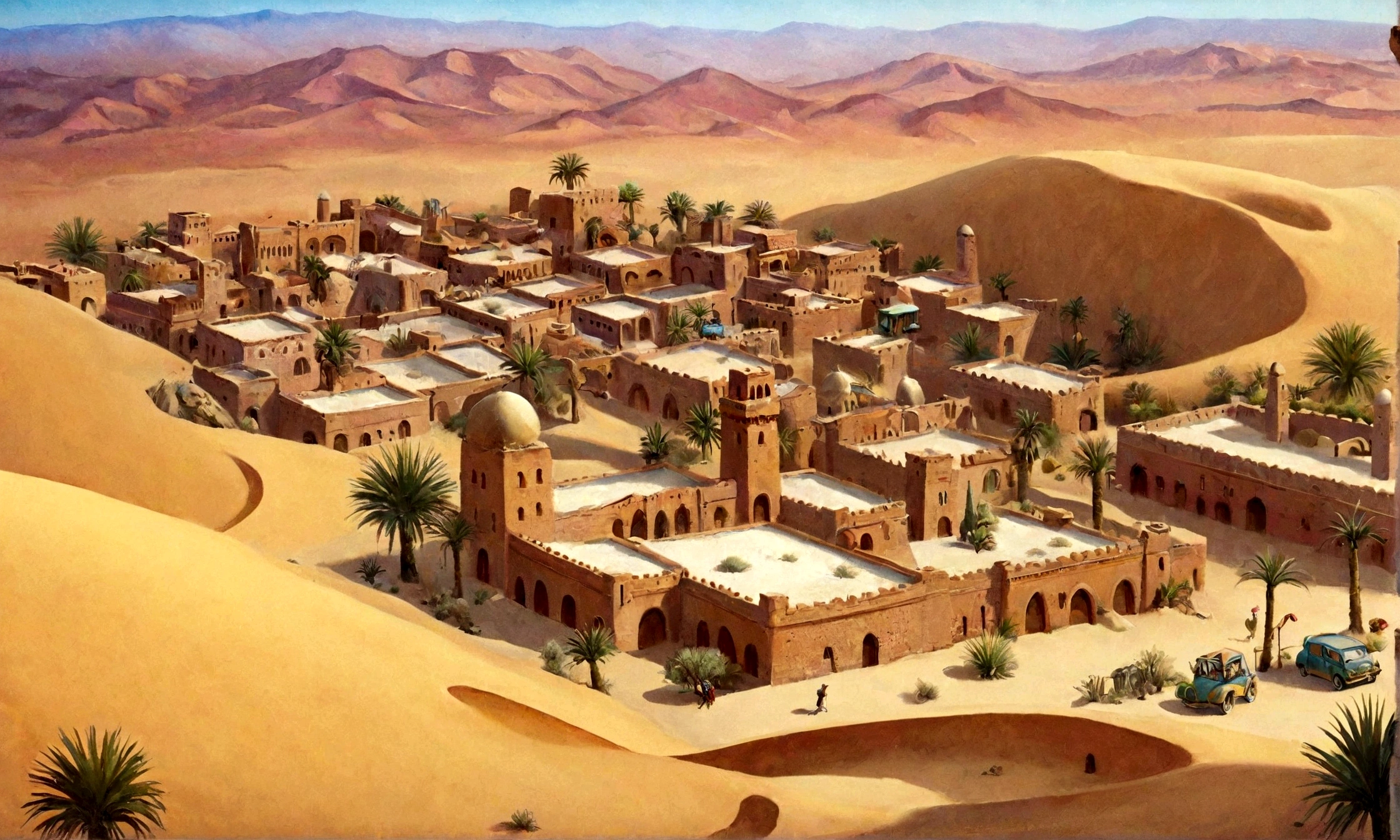 desert, city on desert, city, fairytale city, magical desert