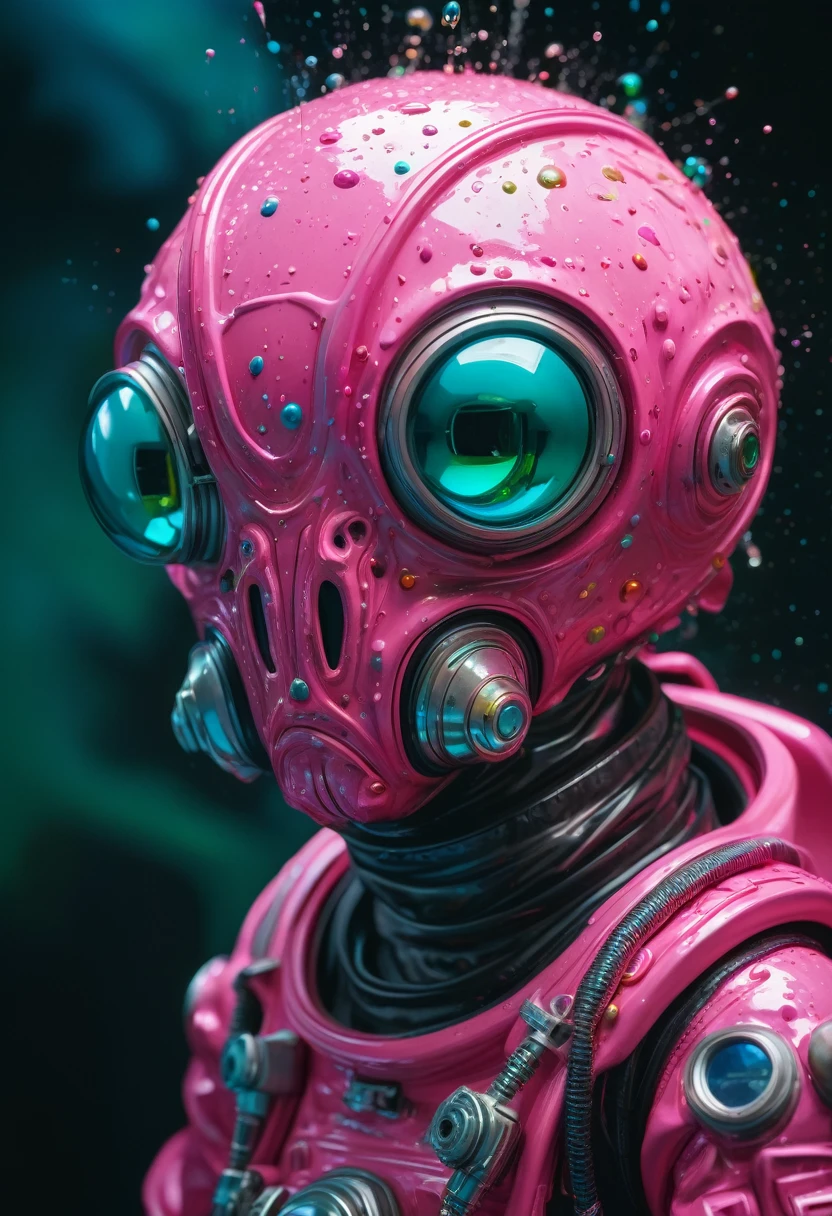 8K, ARTISTIC photogrAphy, best quAlity, mAsterpiece: 1.2), A (potrAit:1.2) Don Bluth Style ASTRONAUT Cthulhu pink Toon Doll, full body RAW candid cinema, cyan hair, 16mm, color graded portra 400 film, remarkable color, ultra realistic, sad admosphere, dark lighting, oppressive atmosphere, depressive colors, kodak portra 400, photograph,r, Natural Light, Pinhead lighgts, blur reflection, Brush Strokes, Smooth, abstract, Splatter, Oil On Canvas, rainbow colors, fractal isometrics details bioluminescens : a stunning realistic photograph of wet bone structure, 3d render, octane render, intricately detailed, titanium decorative headdress, cinematic, trending on artstation | Isometric | Centered