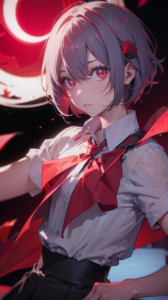 A short bob-haired, red-eyed
