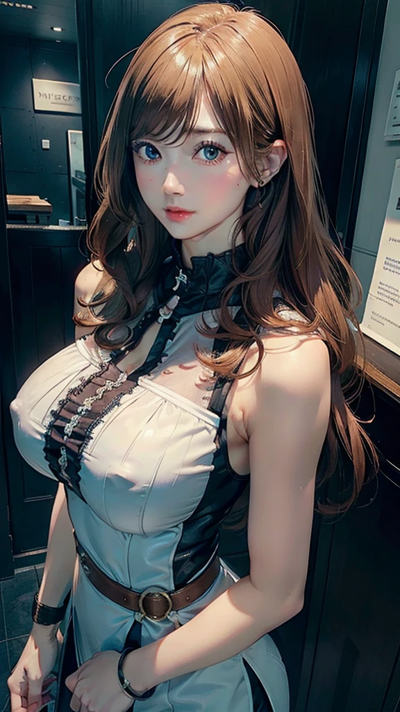 sallysaintford, huge_breasts, standing, solo,, masterpiece, best_quality, detailed_face, detailed_eyes, highres, beautiful, detailed,