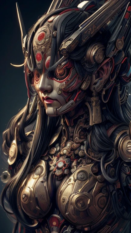 Science fiction, foto realista, cara de cerca, 1 mechanical girl, mechanical parts, cara mecanica, cara muy detallada, ojo mecanico, Some of the elements of the skin are mechanical., cyber, marioneta, geisha androide, vistiendo ropa tradicional japonesa y una sombrilla, elegant mix of japanese woman and mechanical robot, japanese geisha androide, ropa tradicional de geisha, belleza mecanica geisha, peinado de geisha, Portrait of a mechanical geisha., mechanical parts, cara mecanica, manos mecanicas, visible mechanical element (cuerpo mecanico,brazos mecanicos :1.4), rostro primer plano disparo profundidad de campo, film grain, foto cruda